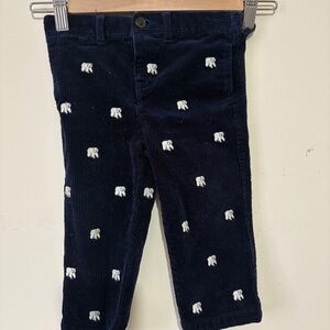 Ralph Lauren Corduroy Baby Trousers with Polar Bears